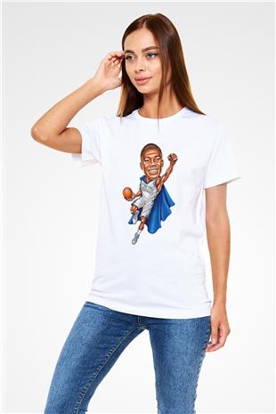 Giannis Antetokounpma Baskılı Unisex Beyaz Tişört - Tshirt