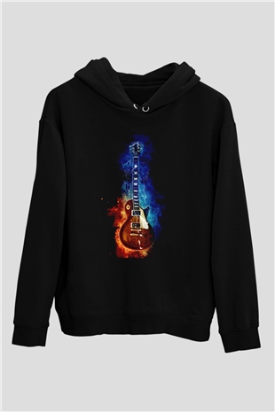 Gibson GitarSiyah  Unisex Hoodie