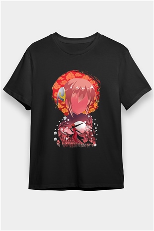 Gintama Baskılı Unisex Siyah Tişört - Tshirt