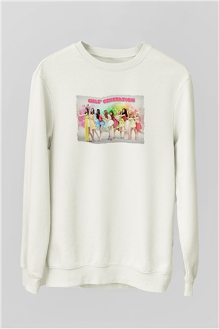 Girls Generation K-Pop Beyaz Unisex Sweatshirt