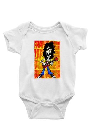 Gitarist Baskılı Beyaz Unisex Bebek Body - Zıbın