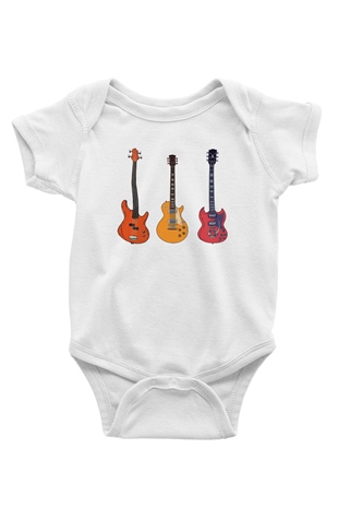 Gitarist Beyaz Bebek Body - Zıbın