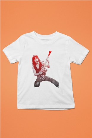 Gitarist Beyaz Unisex Çocuk Tişört