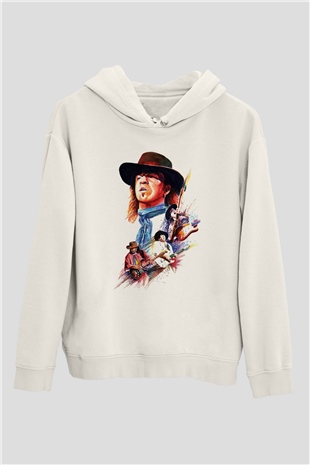 Gitarist Beyaz Unisex Hoodie
