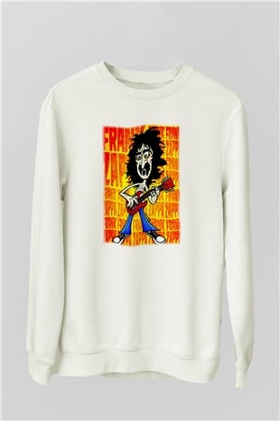 Gitarist Beyaz Unisex Sweatshirt