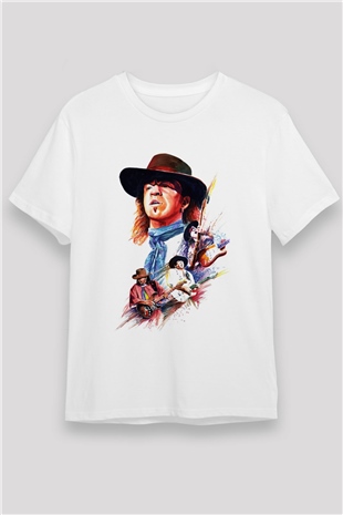 Gitarist Beyaz Unisex Tişört T-Shirt - TişörtFabrikası