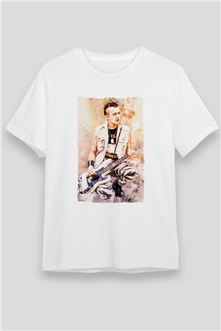 Gitarist Beyaz Unisex Tişört T-Shirt - TişörtFabrikası