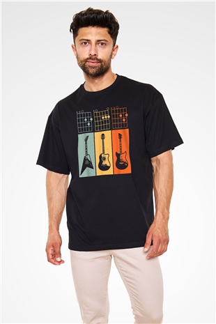 Gitarist Siyah Oversize Tişört Oversize T-shirt - TişörtFabrikası