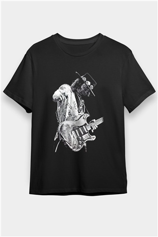 Gitarist Siyah Unisex Tişört T-Shirt - TişörtFabrikası