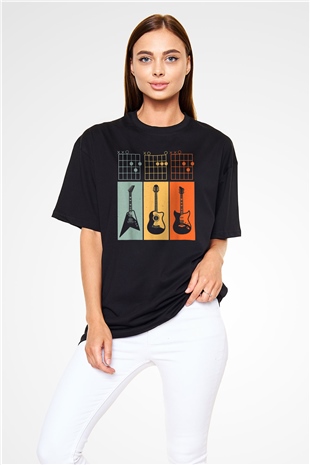 Gitarist Siyah Oversize Tişört Oversize T-shirt - TişörtFabrikası