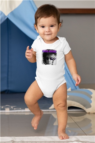 Glenn Hughes Baskılı Unisex Beyaz Bebek Body - Zıbın