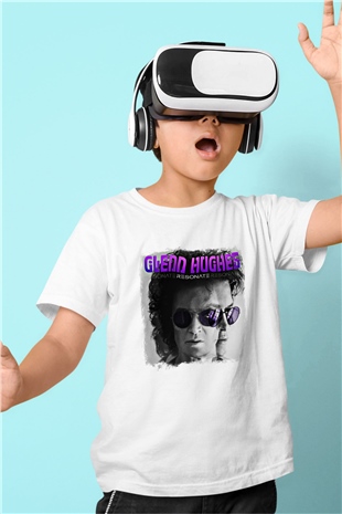 Glenn Hughes Baskılı Unisex Beyaz Çocuk Tişört