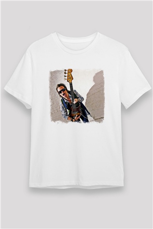 Glenn Hughes Baskılı Unisex Beyaz Tişört
