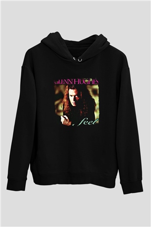 Glenn Hughes Baskılı Unisex Siyah Hoodie