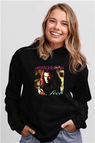 Glenn Hughes Baskılı Unisex Siyah Hoodie