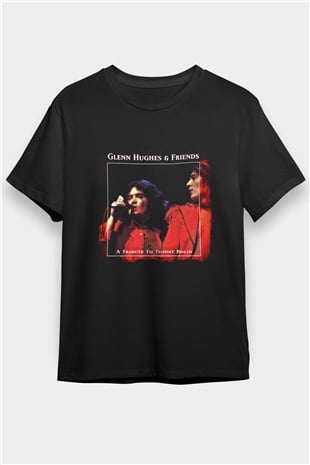 Glenn Hughes Baskılı Unisex Siyah Tişört