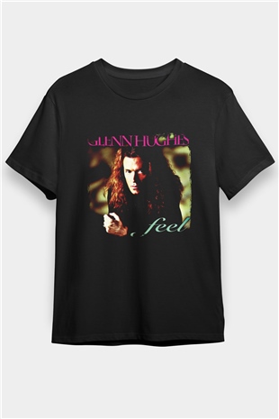 Glenn Hughes Baskılı Unisex Siyah Tişört