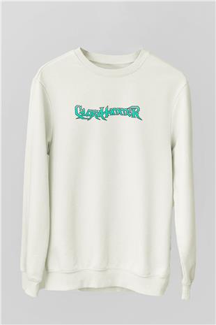 Gloryhammer Baskılı Beyaz Unisex Sweatshirt