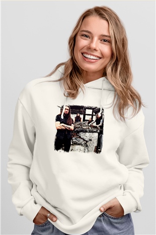 Goatwhore Baskılı Unisex Beyaz Hoodie