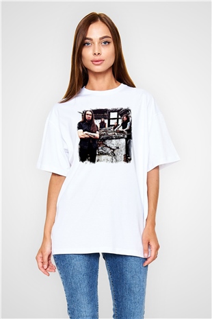 Goatwhore Baskılı Unisex Beyaz Oversize Tişört