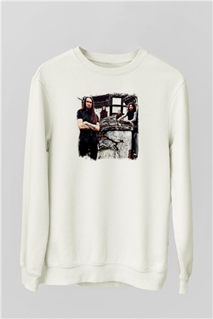 Goatwhore Baskılı Unisex Beyaz Sweatshirt