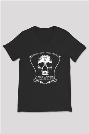 Goatwhore Siyah Unisex V Yaka Tişört T-Shirt