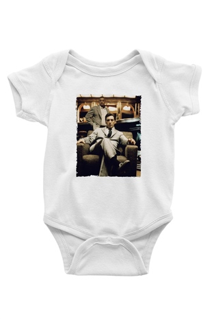 Godfather Baskılı Beyaz Unisex Bebek Body - Zıbın