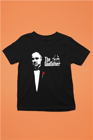 Godfather Baskılı Siyah Unisex Çocuk Tişört