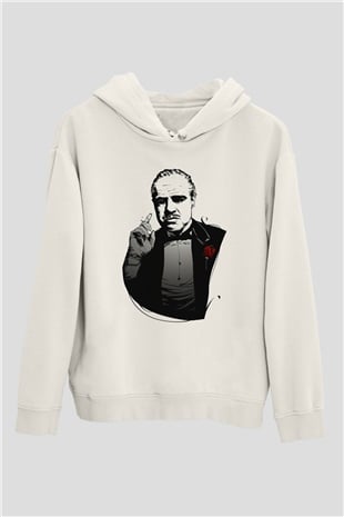 Godfather Beyaz Unisex Hoodie