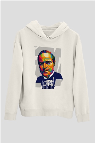 Godfather Beyaz Unisex Hoodie