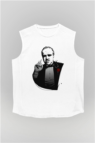 Godfather Beyaz Unisex Kolsuz Tişört