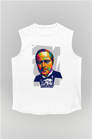 Godfather Beyaz Unisex Kolsuz Tişört