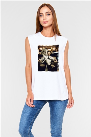 Godfather Beyaz Unisex Kolsuz Tişört