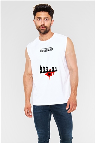 Godfather Beyaz Unisex Kolsuz Tişört