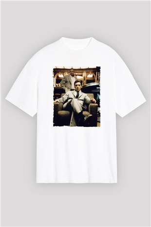 Godfather Beyaz Unisex Oversize Tişört T-Shirt