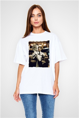 Godfather Beyaz Unisex Oversize Tişört T-Shirt