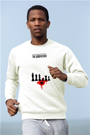 Godfather Beyaz Unisex Sweatshirt