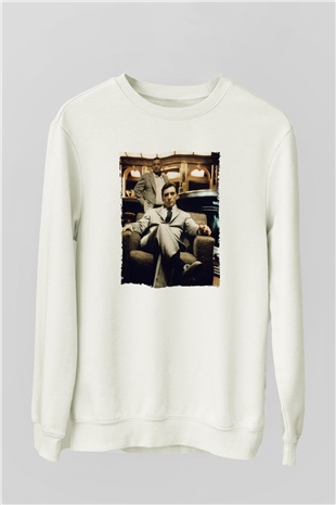 Godfather Beyaz Unisex Sweatshirt