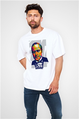 Godfather Beyaz Oversize Tişört Oversize T-shirt