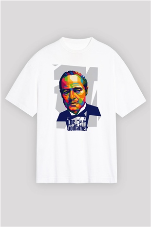 Godfather Beyaz Oversize Tişört Oversize T-shirt