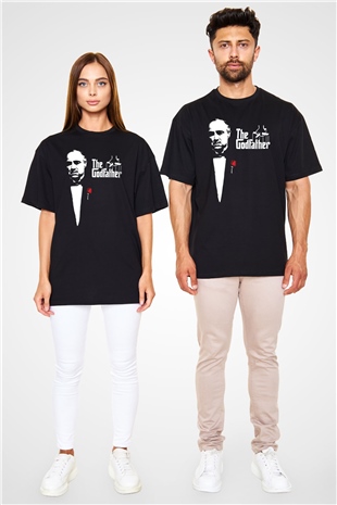 Godfather Siyah Unisex Oversize Tişört T-Shirt