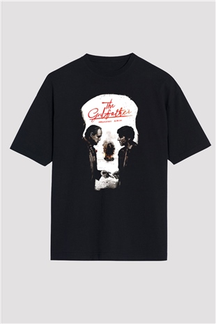 Godfather Siyah Unisex Oversize Tişört T-Shirt