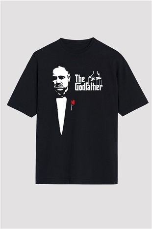 Godfather Siyah Unisex Oversize Tişört T-Shirt