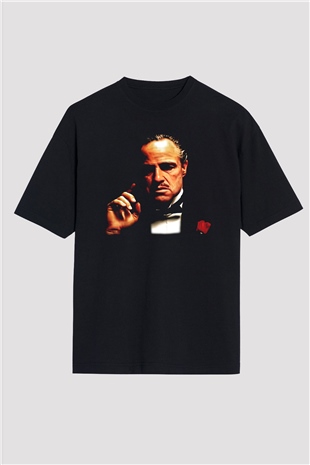 Godfather Siyah Unisex Oversize Tişört T-Shirt