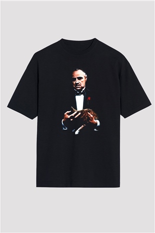 Godfather Siyah Unisex Oversize Tişört T-Shirt