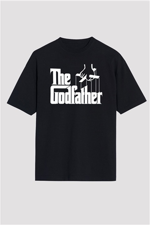 Godfather Siyah Unisex Oversize Tişört T-Shirt