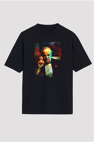 Godfather Siyah Unisex Oversize Tişört T-Shirt