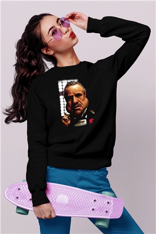 Godfather Siyah Unisex Sweatshirt