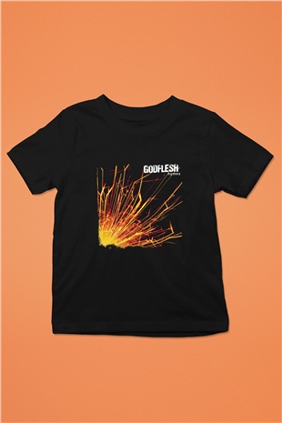 Godflesh Baskılı Unisex Siyah Çocuk Tişört