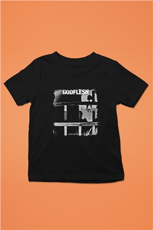 Godflesh Baskılı Unisex Siyah Çocuk Tişört